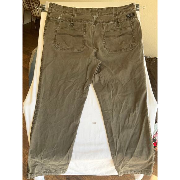 G.H. Bass & Co. Men Canvas Work Pants Size 42x30 Taupe Brown Utility Straight - Picture 9 of 13